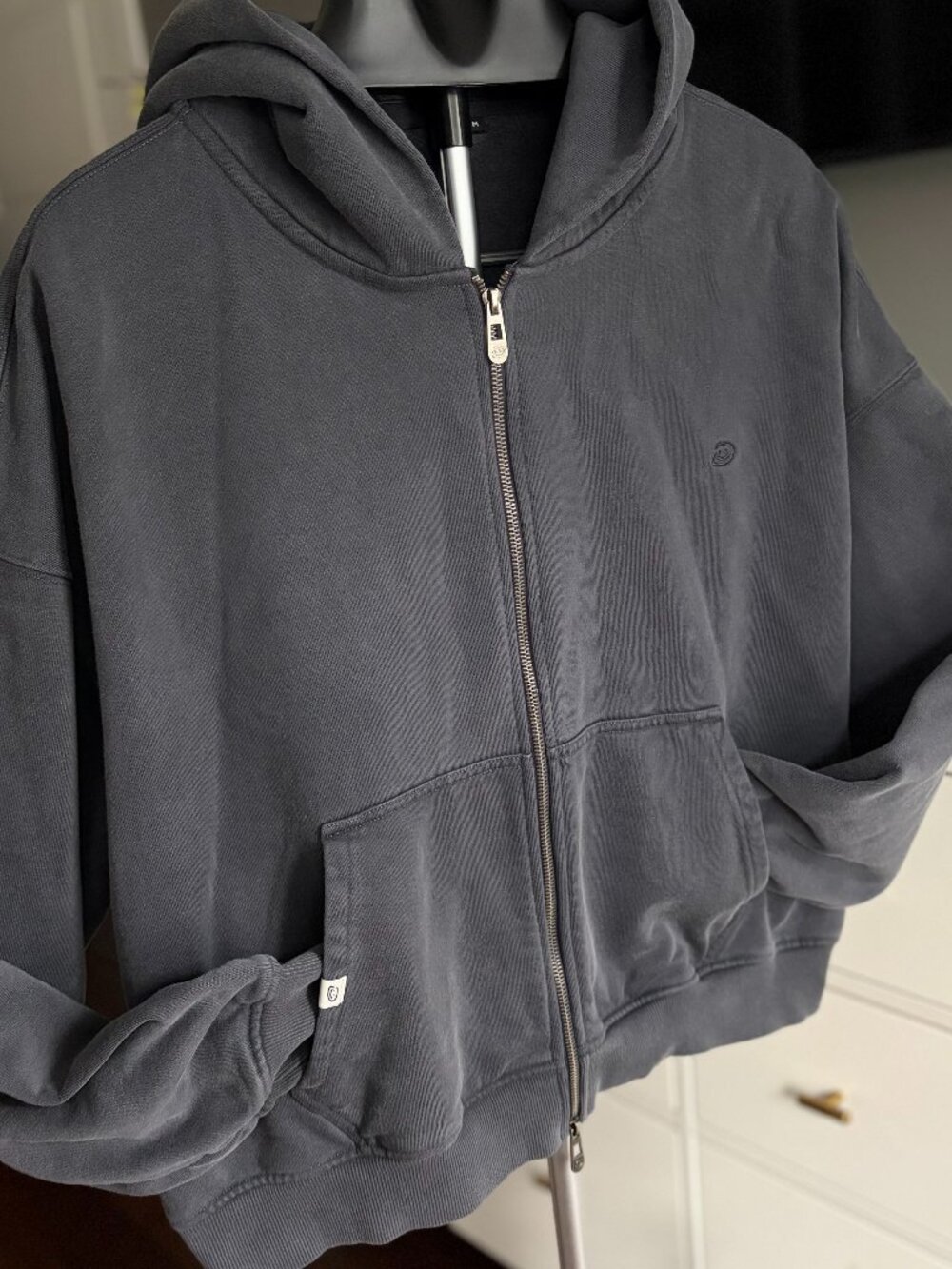 DRMERS CLUB Faded Charcoal Zip Hoodie Men’s M
